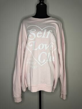 Grayson Threads Self Love Club Oversized Sweatshirt Pink Women’s XL